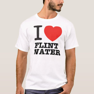 Eu amo o t-shirt da água do sílex