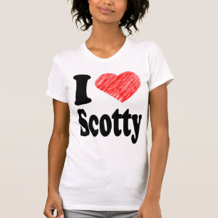 Eu amo o t-shirt da arte do coração de Scotty (T)