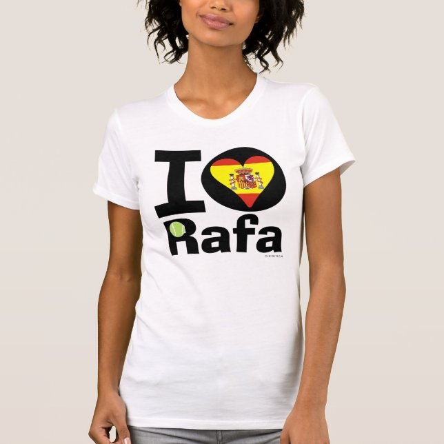 Eu amo o t-shirt da bandeira da espanha de Rafa (Frente)