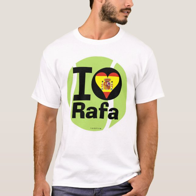Eu amo o t-shirt da bola de tênis de Rafa (Frente)