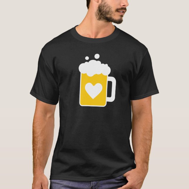 Eu amo o t-shirt da cerveja (Frente)