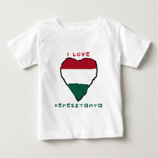 Eu amo o t-shirt da criança de Keresztanya