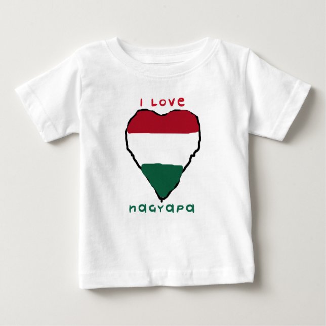 Eu amo o t-shirt da criança de Nagyapa (Frente)