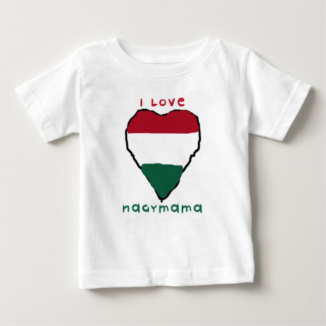 Eu amo o t-shirt da criança de Nagymama (Frente)