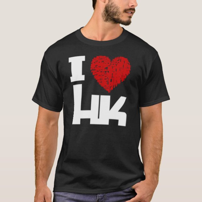 Eu amo o t-shirt da HK (Frente)