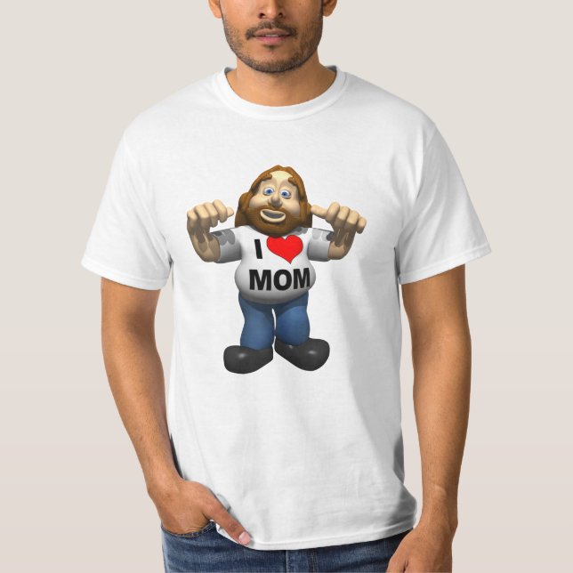 eu amo o t-shirt da mamã (Frente)