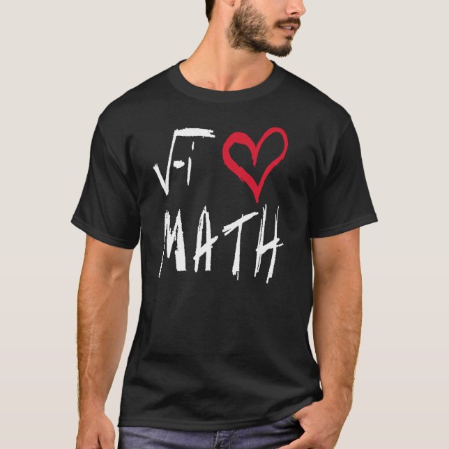 Eu amo o t-shirt da matemática (Frente)