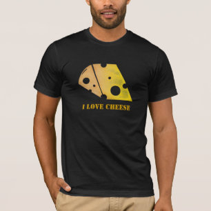 Eu amo o t-shirt da obscuridade do queijo