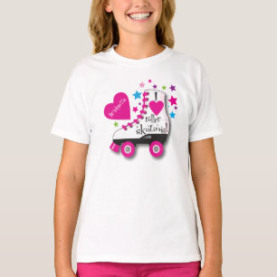 Eu amo o t-shirt da patinagem de rolo