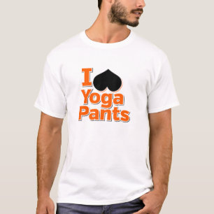 Eu amo o t-shirt das calças da ioga