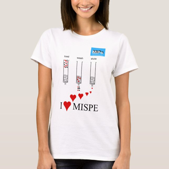 Eu amo o t-shirt das mulheres de MISPE (Frente)