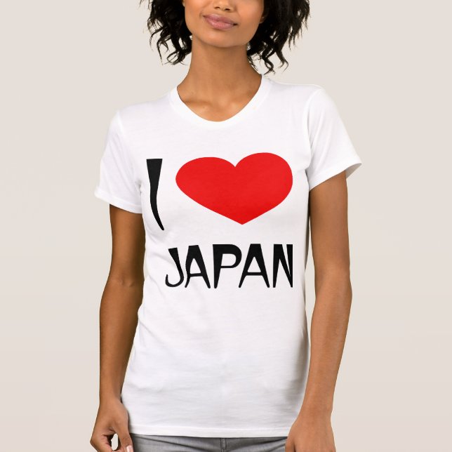 Eu amo o t-shirt das senhoras de Japão (Frente)