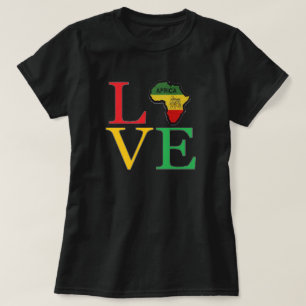 Eu amo o t-shirt de África