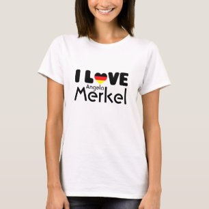 Eu amo o t-shirt de Angela Merkel