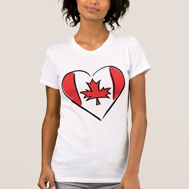 Eu amo o t-shirt de Canadá (Frente)