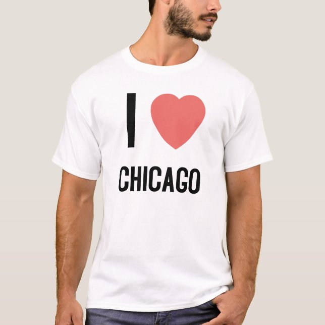 Eu amo o t-shirt de Chicago (Frente)