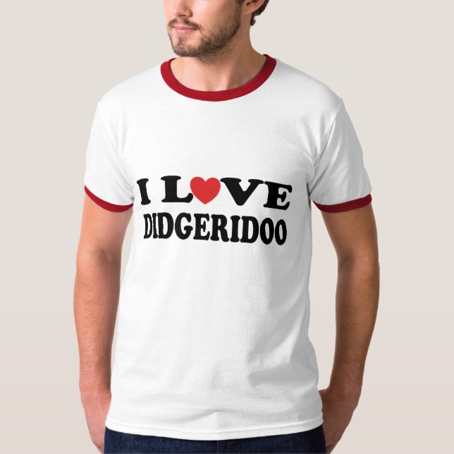 Eu amo o t-shirt de Didgeridoo Didjeridu (Frente)
