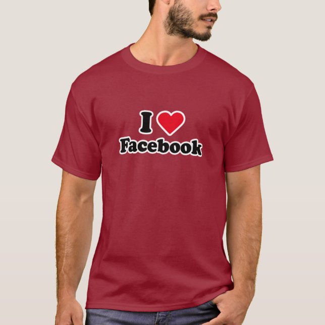 Eu amo o t-shirt de Facebook (Frente)