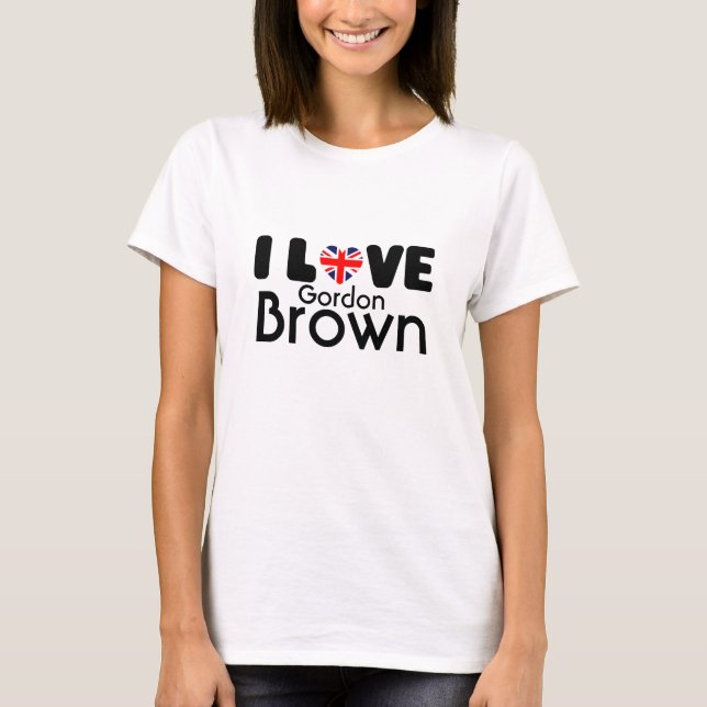 Eu amo o t-shirt de Gordon Brown | (Frente)