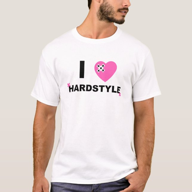 Eu amo o t-shirt de Hardstyle (Frente)