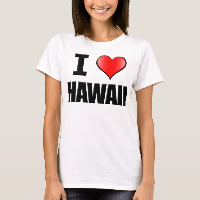 Eu amo o t-shirt de Havaí - mulheres (Frente)