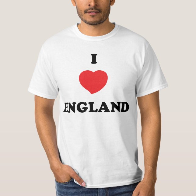 EU AMO o t-shirt de Inglaterra (Frente)