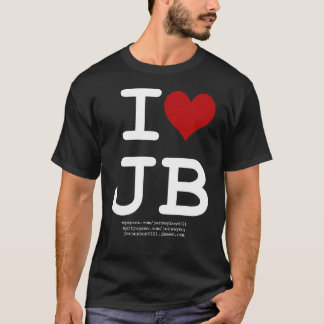 Eu amo o t-shirt de JB (preto)
