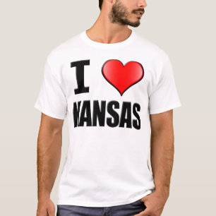 Eu amo o t-shirt de Kansas - homens