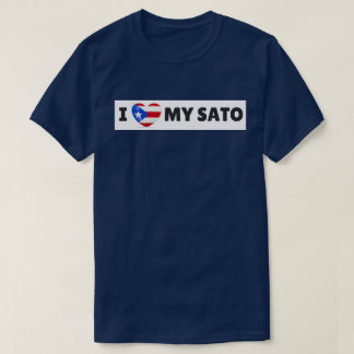 EU AMO o t-shirt de M SATO (CÃO)