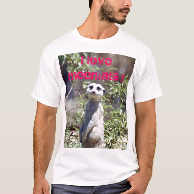 Eu amo o t-shirt de Meerkats (Frente)