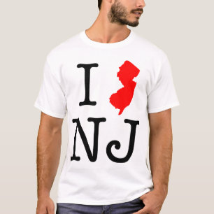 Eu amo o t-shirt de NJ New-jersey