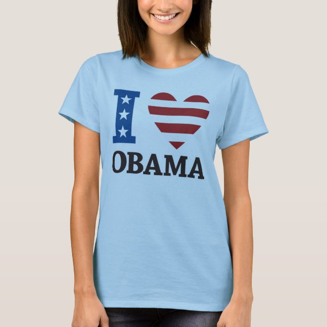 Eu amo o t-shirt de Obama (Frente)