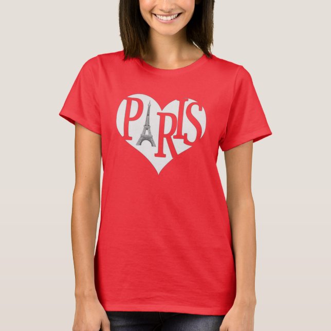 Eu amo o t-shirt de Paris (Frente)