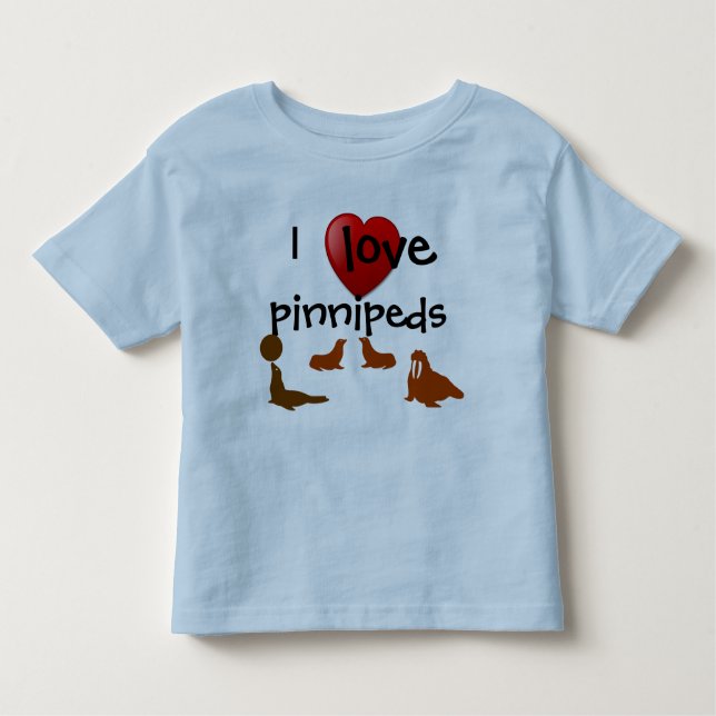 Eu amo o t-shirt de Pinnipeds (Frente)