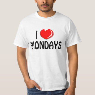 Eu amo o t-shirt de segundas-feiras
