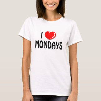 Eu amo o t-shirt de segundas-feiras