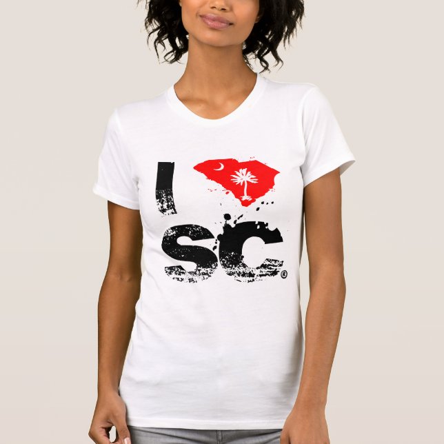 Eu amo o t-shirt de South Carolina (Frente)