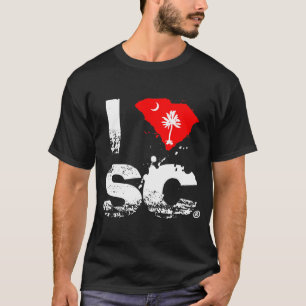 Eu amo o t-shirt de South Carolina