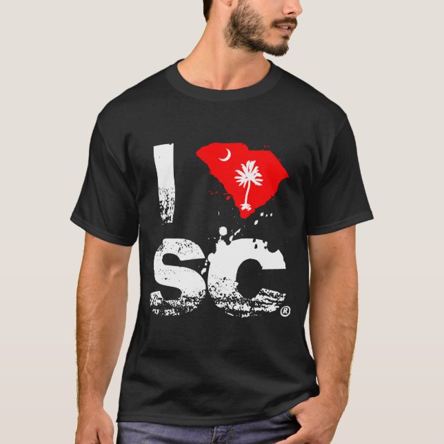 Eu amo o t-shirt de South Carolina (Frente)