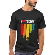 Eu amo o t-shirt de Techno