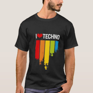 Eu amo o t-shirt de Techno