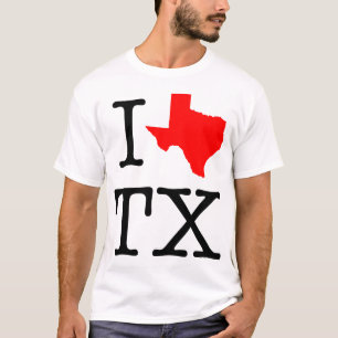 Eu amo o t-shirt de TX Texas