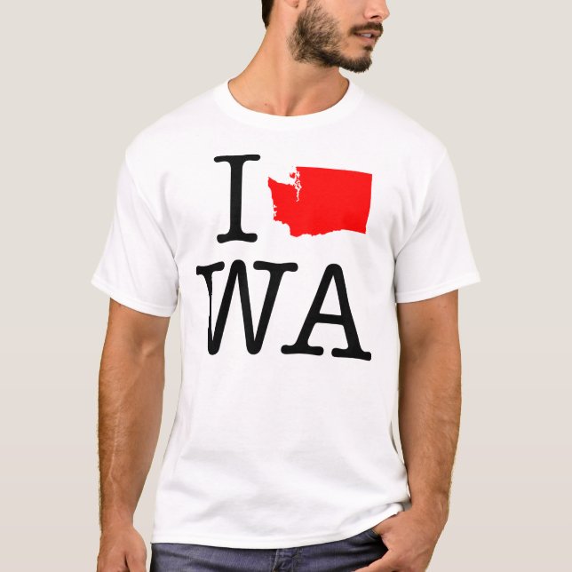 Eu amo o t-shirt de WA Washington (Frente)