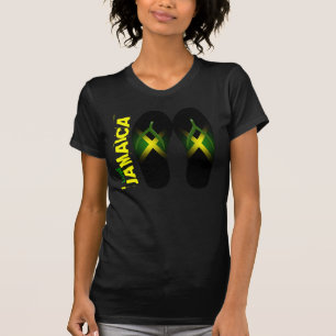 Eu amo o t-shirt destruído senhoras de Jamaica