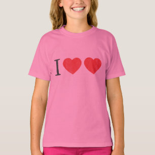 Eu amo o t-shirt do amor