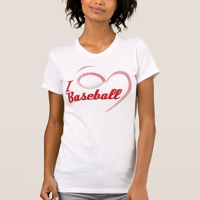 Eu amo o t-shirt do basebol (Frente)