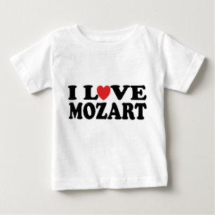 Eu amo o t-shirt do bebê de Mozart