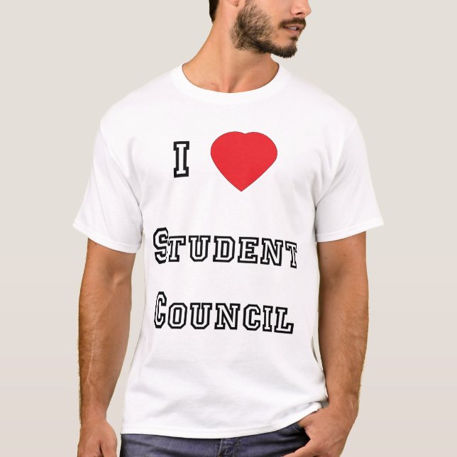 Eu amo o t-shirt do conselho estudantil (Frente)