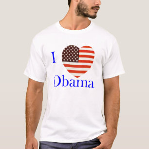 Eu amo o t-shirt do costume de Obama