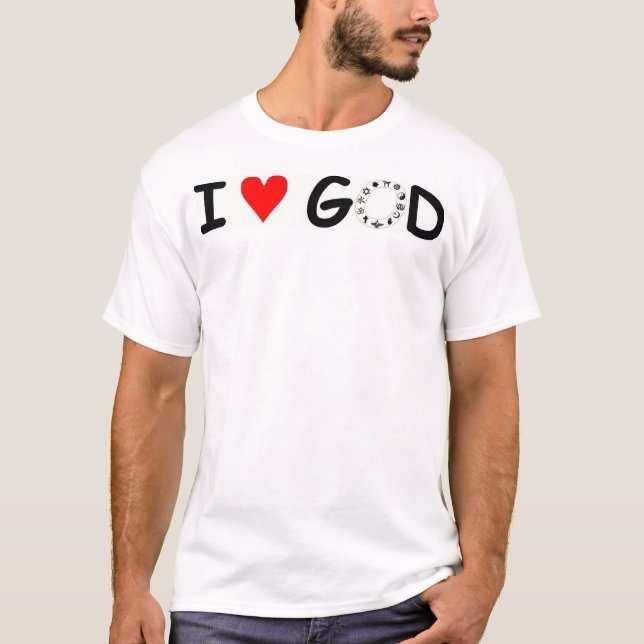 Eu amo o t-shirt do DEUS (Frente)
